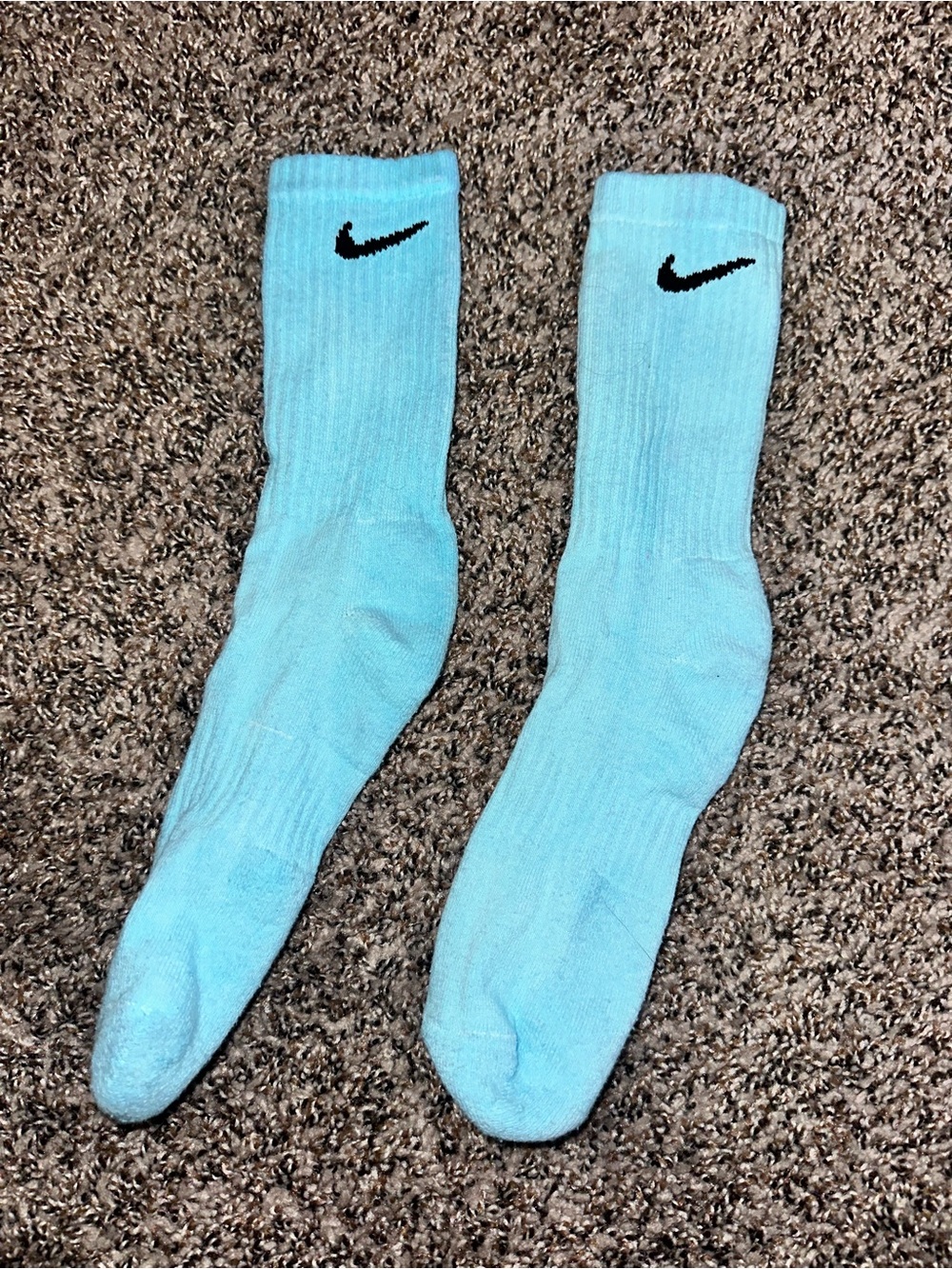 blue nike tie dye socks